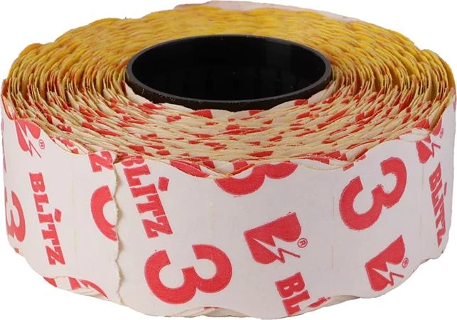 Árazószalag, 22x16 mm, BLITZ, sárga