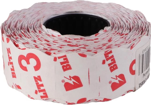 Árazószalag, 26x16 mm, BLITZ, 36 tekercs, fehér