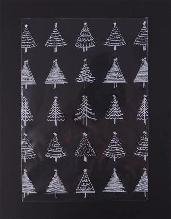 Celofán tasak, BOPP, 150x200 mm, karácsonyi mintás