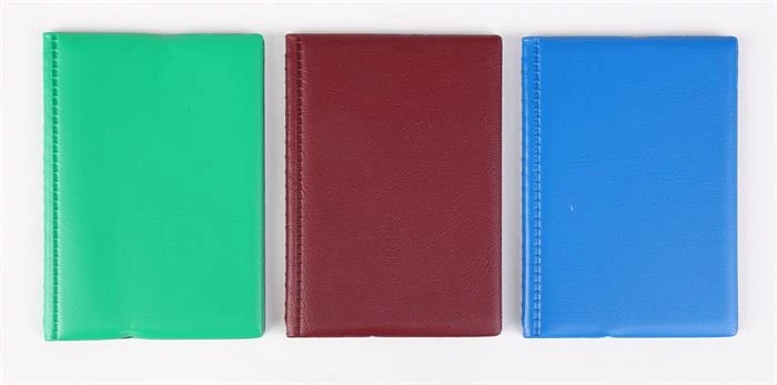 Igazolványtartó, álló, 10 betét lappal, PVC, 