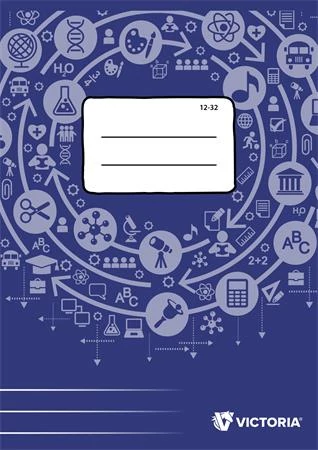 Füzet, tűzött, A5, vonalas, 32 lap, 3. osztály, VICTORIA PAPER Circle 