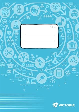 Füzet, tűzött, A5, vonalas, 32 lap, 2. osztály, VICTORIA PAPER Circle 