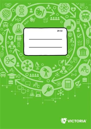 Füzet, tűzött, A5, sima, 32 lap, VICTORIA PAPER Circle 