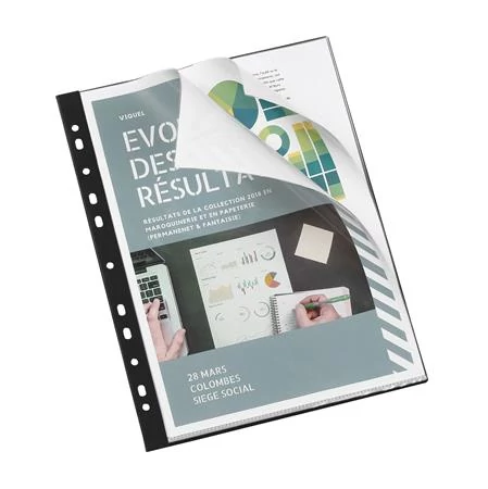 Bemutatómappa, lefűzhető, 20 zsebes, A4, VIQUEL, 