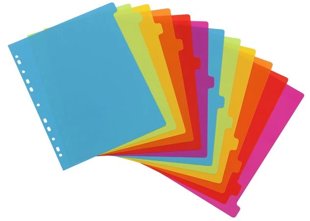 Regiszter, műanyag, A4 Maxi, 12 részes, VIQUEL, 