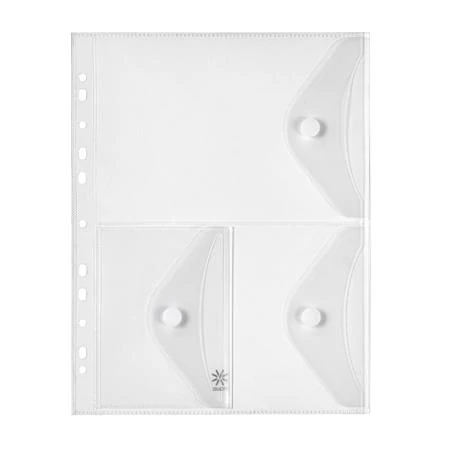 Irattartó tasak, A4, PP, patentos, 3 rekeszes, VIQUEL 