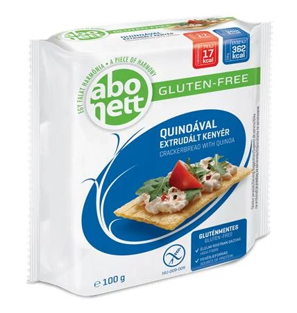 Extrudált kenyér, ABONETT, 100 g, quinoával, gluténmentes