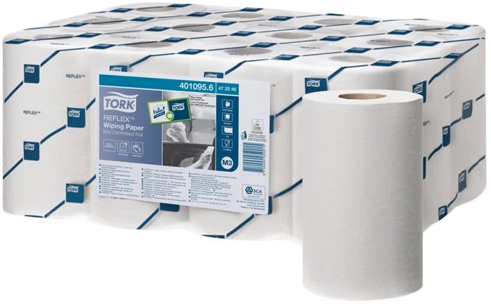 Törlőpapír, tekercses, 13 cm átmérő, M3 rendszer, 1 rétegű, Advanced, TORK 