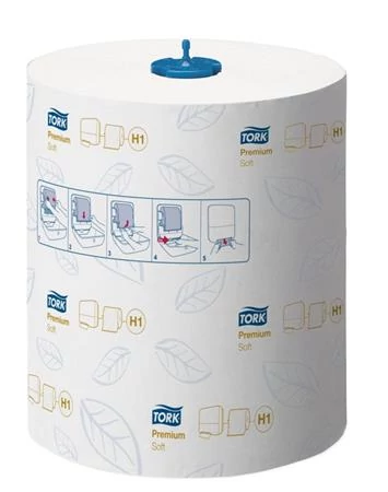 Kéztörlő, tekercses, 2 rétegű, H1 rendszer, Premium, TORK 