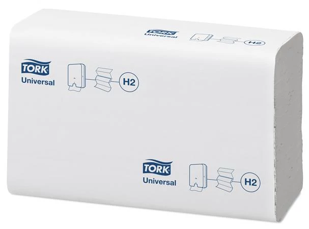 Kéztörlő, Interfold hajtás, 2 rétegű, 237 lap, H2 rendszer, Universal, TORK 