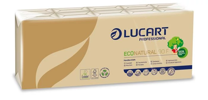 Papír zsebkendő, 4 rétegű, 10x9 db, LUCART 