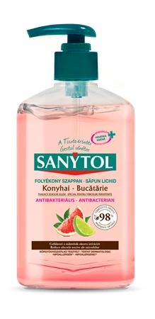 Antibakteriális folyékony szappan, 250 ml, SANYTOL 