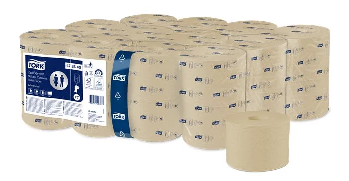 Toalettpapír, belsőmag nélküli, T7 rendszer, 2 rétegű, 13,1 cm átmérő, Advanced, TORK 