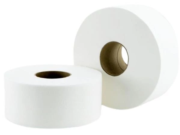 Toalettpapír, 2 rétegű, nagytekercses, 100 méter, 19 cm átmérő, hófehér
