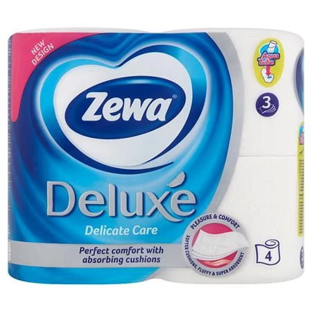 Toalettpapír, 3 rétegű, kistekercses, 4 tekercs, ZEWA 