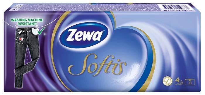 Papír zsebkendő, 4 rétegű, 10x9 db, ZEWA 