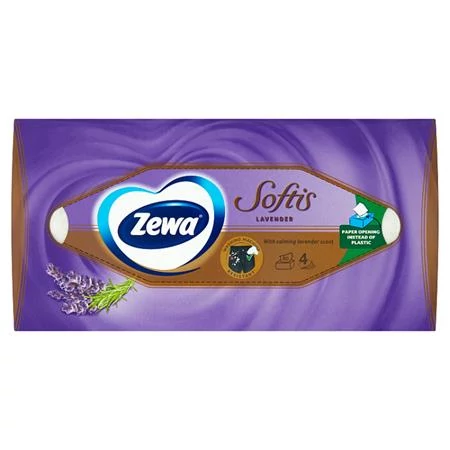 Kozmetikai kendő, 4 rétegű, 80 db, ZEWA 