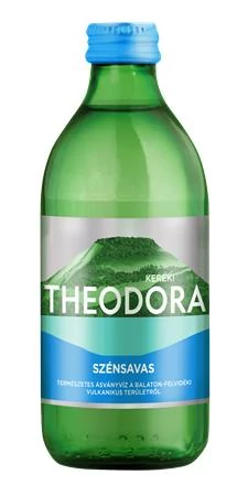 Ásványvíz, szénsavas, üveges, THEODORA, 0,33 l 