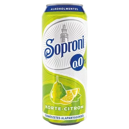 Alkoholmentes sör, 0,5 l, dobozos, SOPRONI 