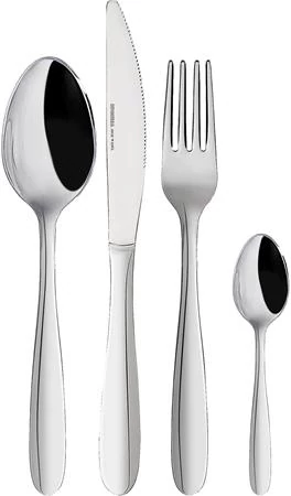 Evőeszköz szett, rozsdamentes acél, 24 db-os szett 