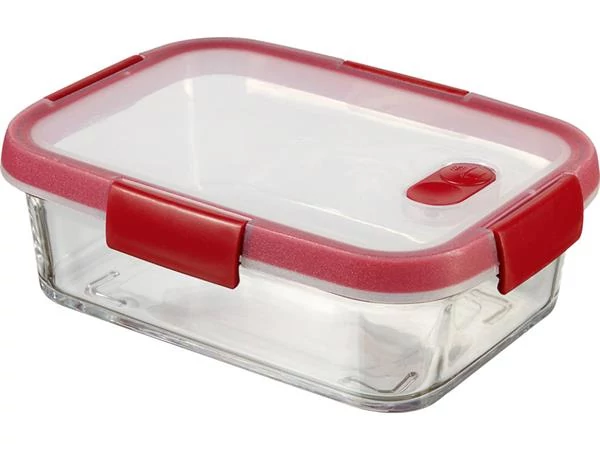 Ételtartó, szögletes, üveg, 0,9 l, CURVER 