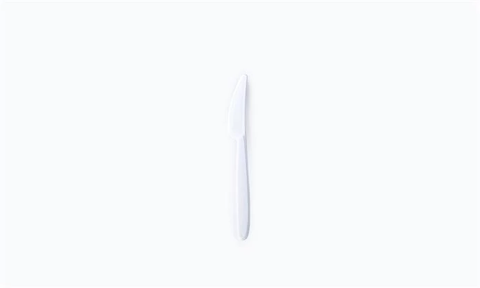 Kés, műanyag, többször használatos, 18,5 cm, 50 db 