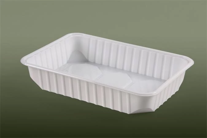 Ételtároló doboz, műanyag, szögletes, mikrózható, 500 ml, 50 db, 
