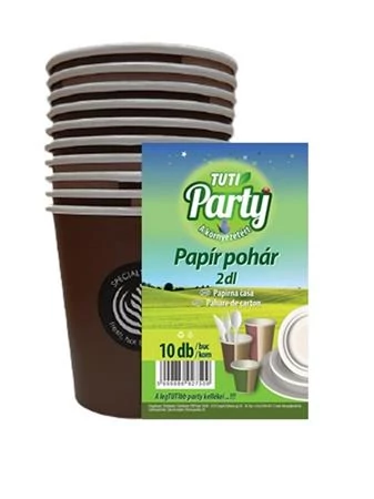 Papírpohár, 2 dl, 10 db, TUTI 