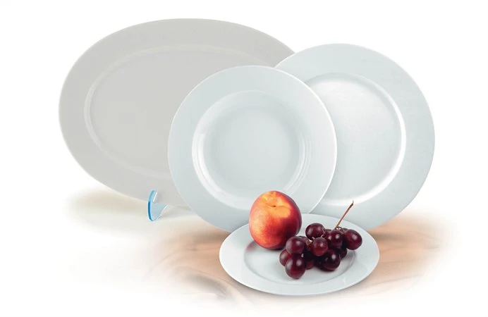 Lapostányér, ROTBERG, fehér, 24 cm, 6db-os szett, 