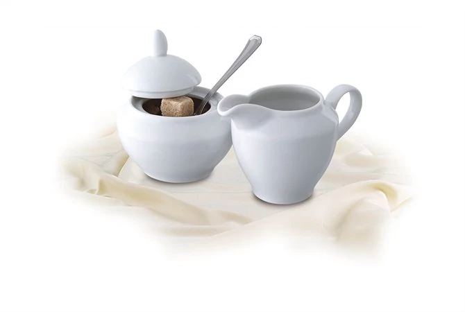 Cukortartó fedővel, ROTBERG, fehér, 15cl, 