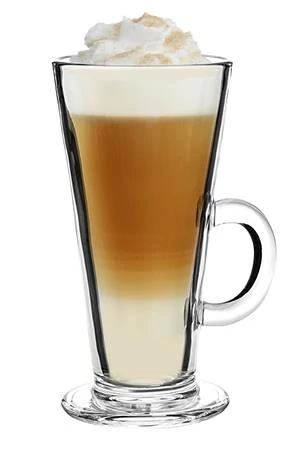 Lattespohár, füllel, 6db-os szett, 31 cl 