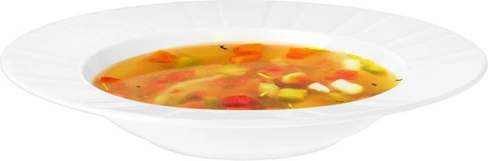 Mélytányér, ROTBERG, fehér, 23 cm, 6 db-os szett, 