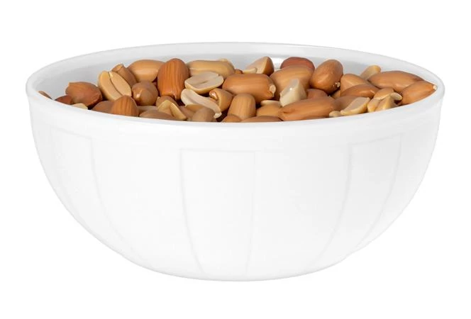 Mogyorós és müzlis tálka, ROTBERG, fehér, 14 cm, 6 db-os szett, 