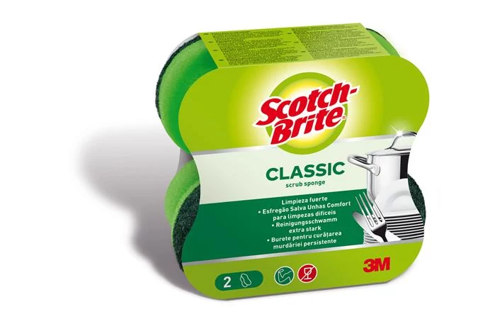 Mosogatószivacs, piskóta alakú, kézkímélő, 3M 