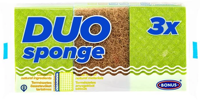 Mosogatószivacs, karcmentes, 3 db, BONUS 