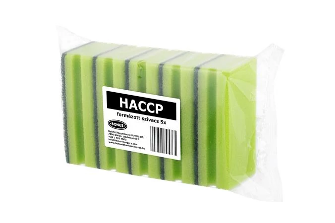 Mosogatószivacs, extra nagy, 5 db, BONUS, zöld