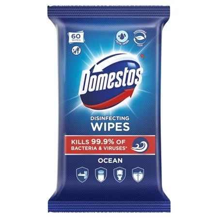 Nedves törlőkendő, 60 db, DOMESTOS 