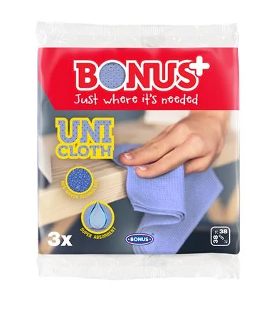 Törlőkendő, univerzális, perforált, 3 db BONUS 