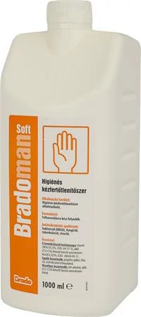 Kézfertőtlenítő szer, higiénés, 1 l, BRADOMAN 
