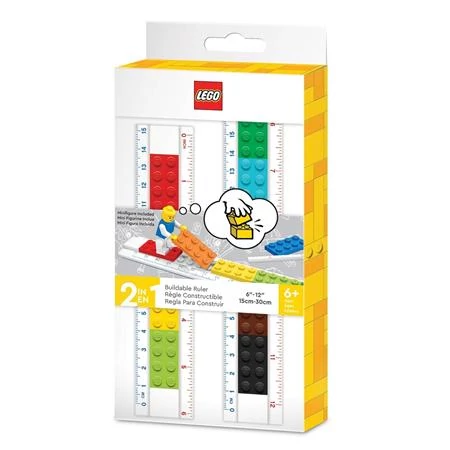 Vonalzókészlet, 2 darabos, mini figurával, LEGO
