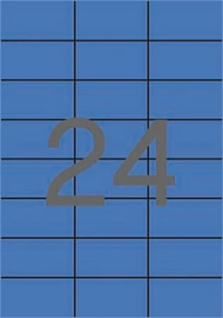 Etikett, 70x37 mm, színes, APLI, kék, 2400 etikett/csomag