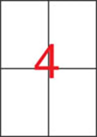 Etikett, 105x148 mm, poliészter, időjárásálló, fehér, APLI, 80 etikett/csomag