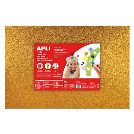 Moosgumi, 400x600 mm, glitteres, APLI Kids 