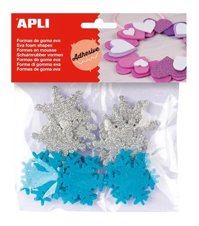 Moosgumi, öntapadó, hópihe, glitteres, APLI Creative 