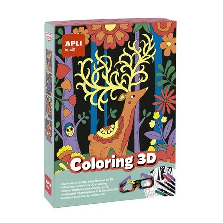 3D hatású színező szett, APLI Kids 