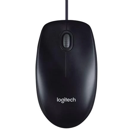 Egér, vezetékes, optikai, normál méret, USB, LOGITECH 
