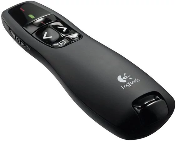 Prezentációs távirányító, lézermutatóval, vezeték nélküli, LOGITECH 