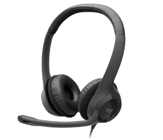 Fejhallgató, mikrofonnal, USB csatlakozás, LOGITECH 