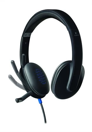 Fejhallgató, mikrofonnal, USB csatlakozás, LOGITECH 