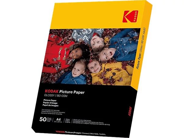 Fotópapír, tintasugaras, A4, 180 g, fényes, KODAK 
